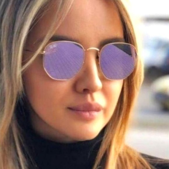⚣⚣⚣⚣ Ray-Ban 3548 51mm Golden Purple Sunglasses ⚣⚣
